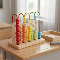 Wooden Abacus Educational Wooden Counting Frame Develops Fine Motor Skills Kids Counting Toy for Classroom, Homeschooling