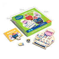 Animal Threading Board Colorful Lacing Practice Board Hand-Eye Coordination