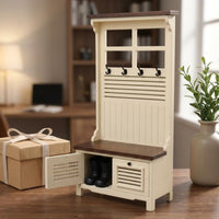 1:12 Scale Dollhouse Cabinet Hinged Doors Wooden Dollhouse Cabinet Space-Saving