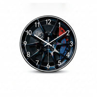 Precision Quartz Movement Wheel Hub Clock Black Dial Car Wheel Hub Clock