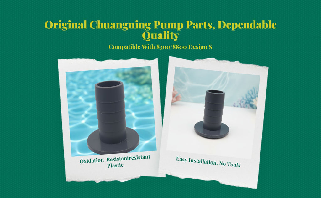 Aquarium plastic pump adapter