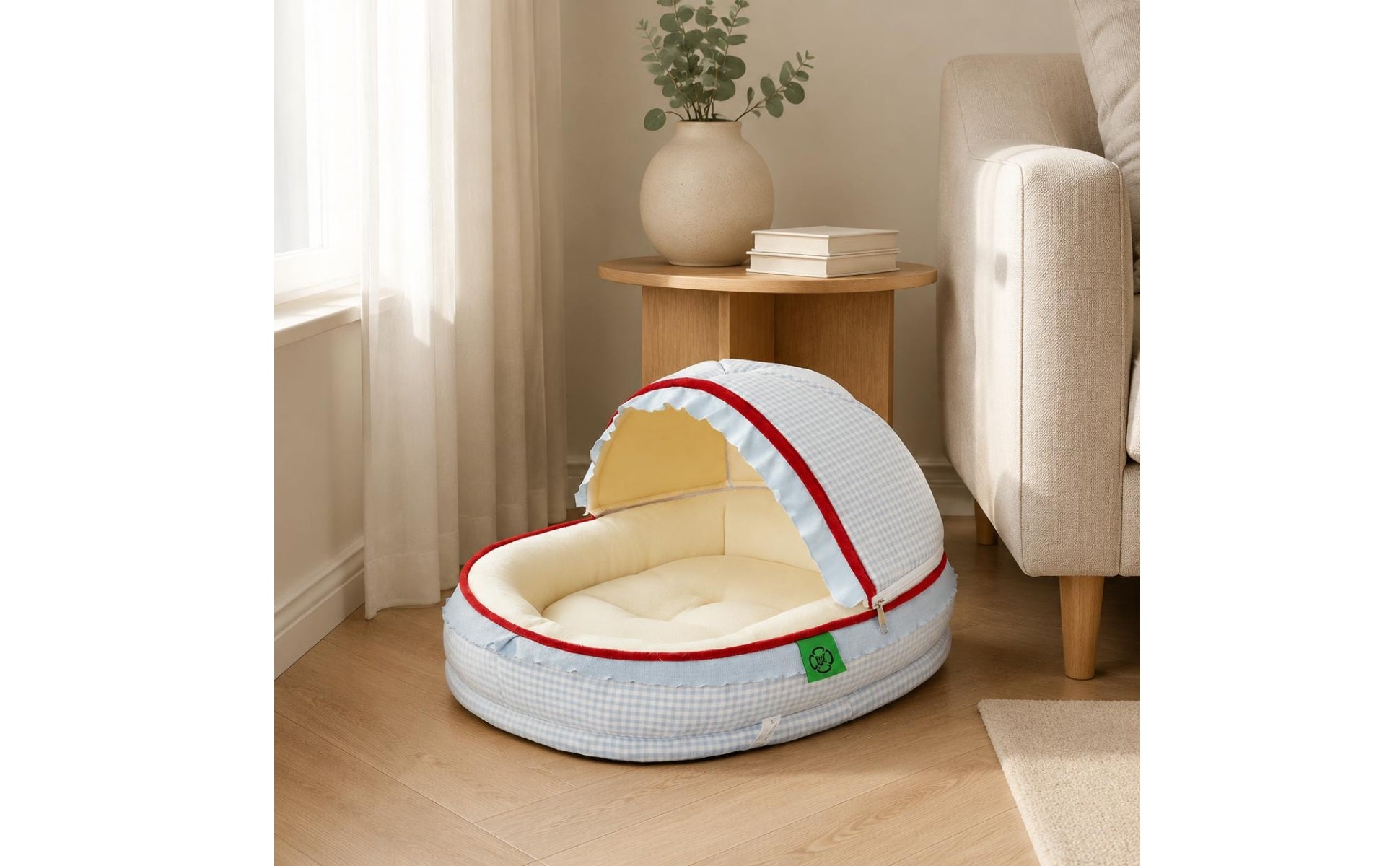 Semi Enclosed Cat Bed All Season Semi Enclosed Pet Bed Warm and Cozy Cradle Style Cat Nest for Cats