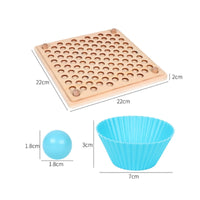 Wooden Bead-Matching Puzzle Colorful Bead Matching Game Printed Pattern Cards
