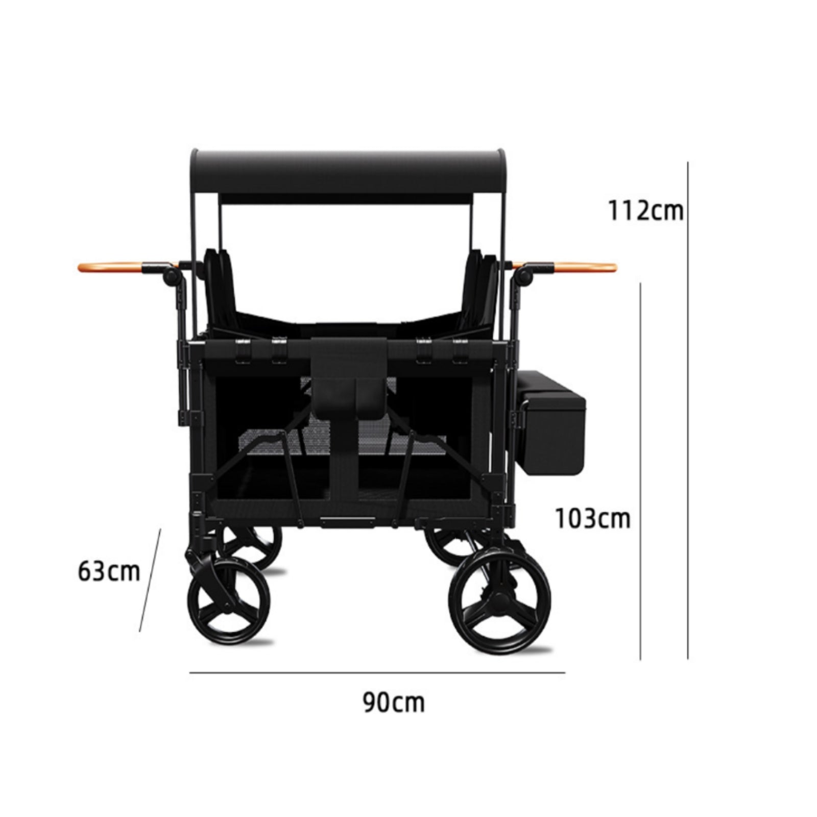Push Wagon Stroller Front Brake Child Wagon Stroller Strap Closure