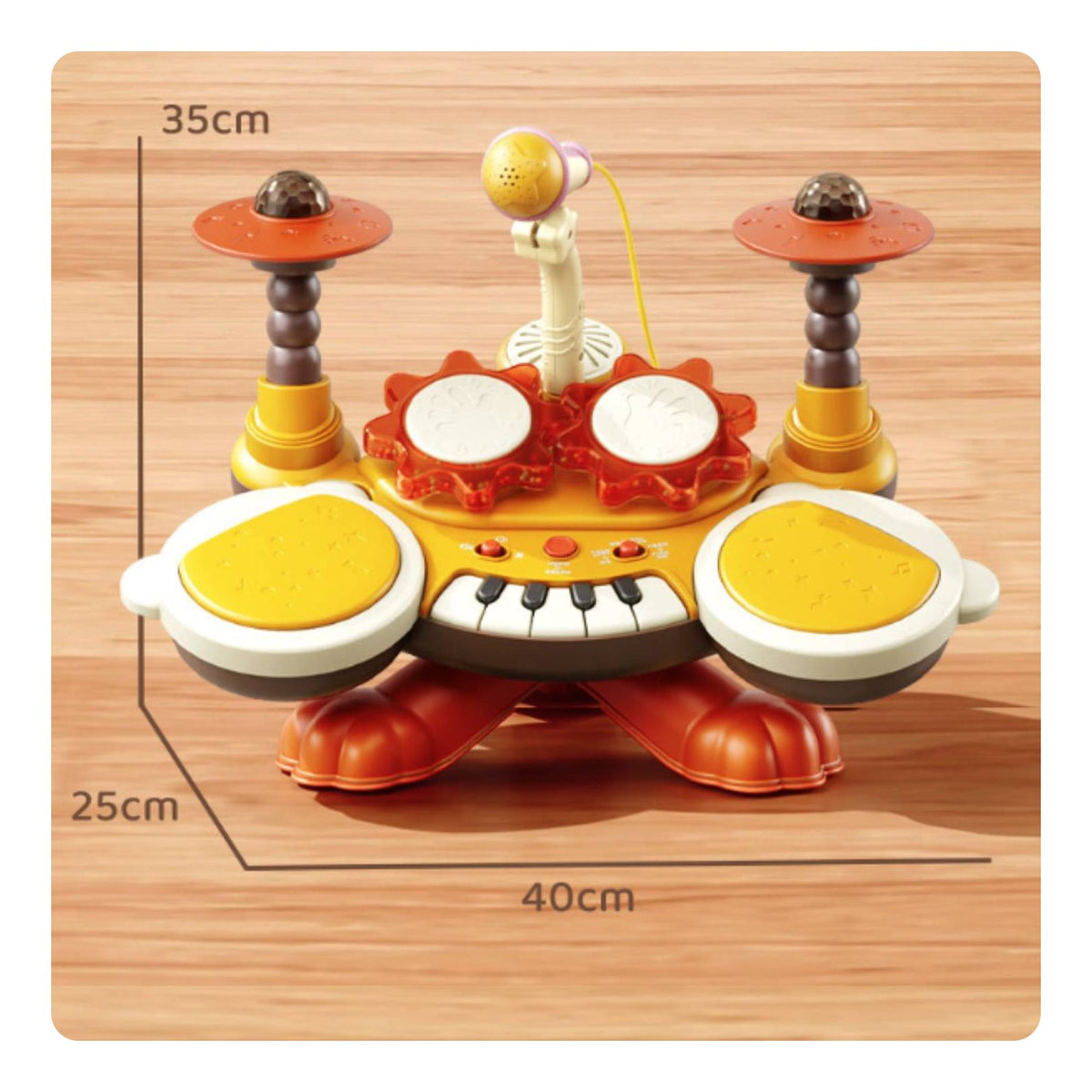 Electronic Drum Piano Toy Multifunction Children's Drum Keyboard Toy Educational for Kids, Beginners