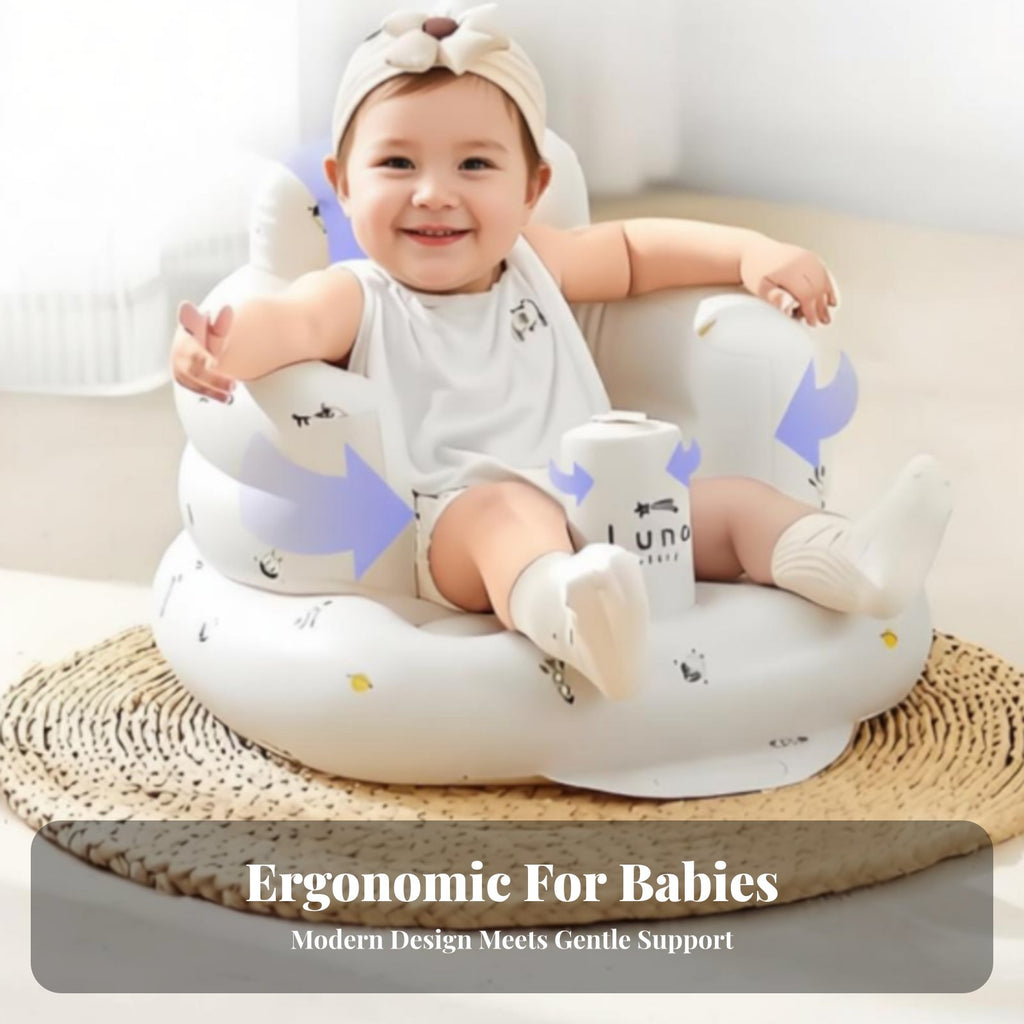 Inflatable Learn-to-Sit Trainer Portable Inflatable Support Seat for New Parents
