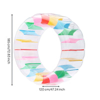 Inflatable Water Wheel Sturdy Colorful Inflatable Tube Rainbow Colors