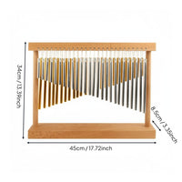 52 Tone Double Row Bar Chimes Sound Healing Wooden Frame Chime Instrument