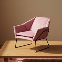 1/6 Scale Textile Armchair Artisan-Made Miniature Armchair Model European