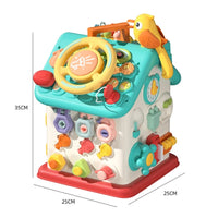 House-Shaped Busy Board Fine Muscle Skills Six-Sided Activity Board Educational