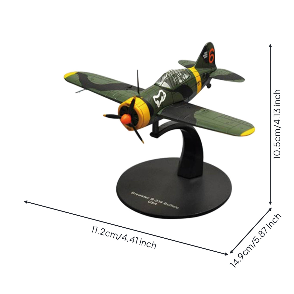 1:72 Alloy Aircraft Model Fixed Airfoils Propeller Plane Model Sturdy Aircraft Display Stand Hobbyists