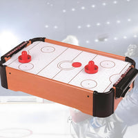 Tabletop Air Hockey Game 2-Player Wood-Look Air Hockey Table Easy to Set Up