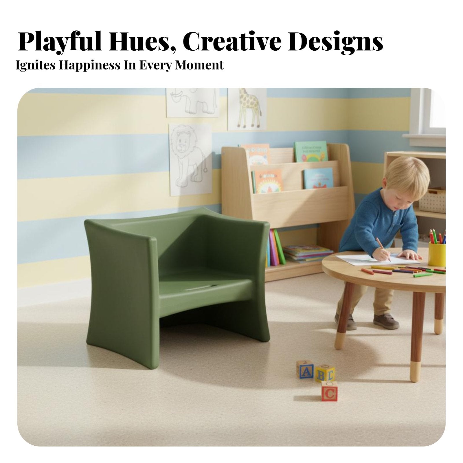 CreatureEared Low Chair Multi-Functional Toddler Seat Non-Slip for children, Toddlers