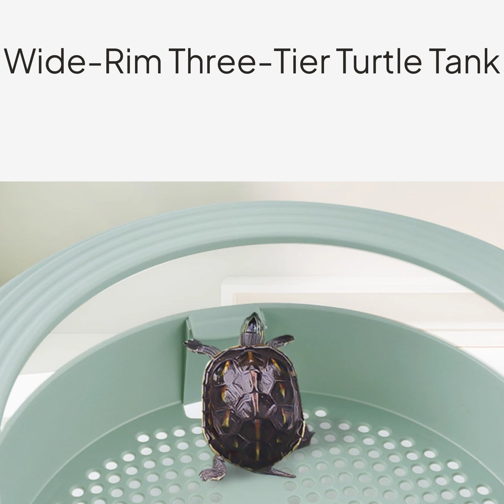 Large turtle habitat, easy-clean