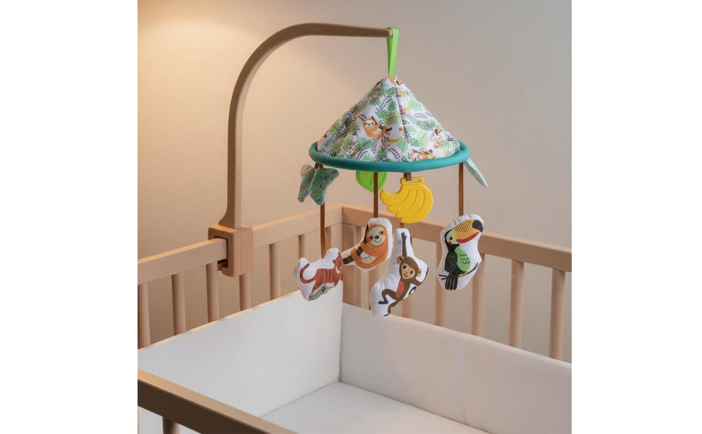 Safari Wildlife Mobile Easy Setup Crib Hanging Wildlife Toy Rotation for Infants