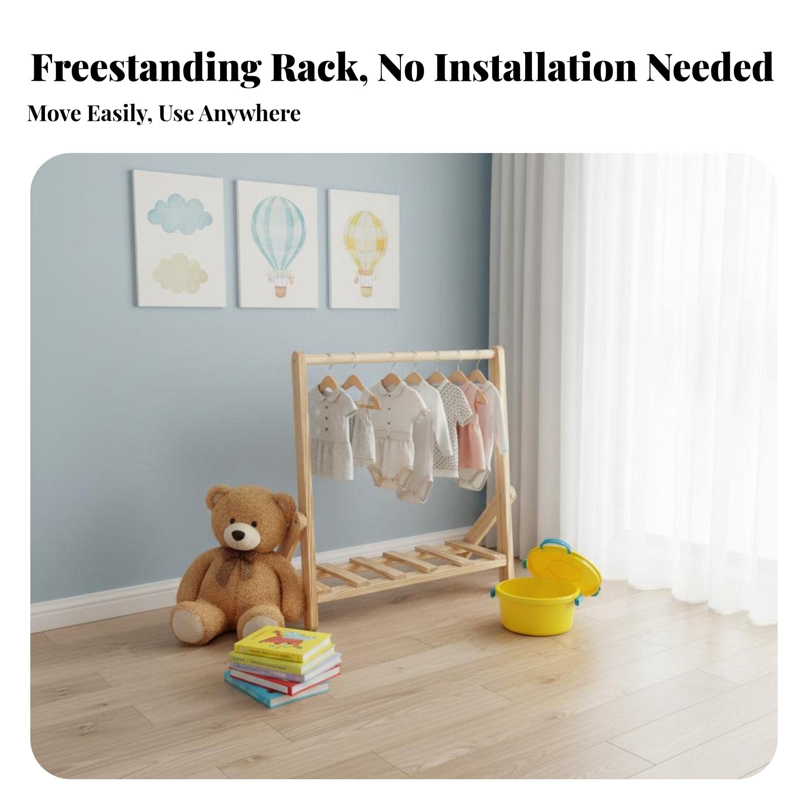 Pet Clothing Stand complimentarystanding Garment storage rackSaving for Entryway, Bedroom