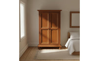 1:12 Dollhouse Wardrobe Realistic Wood Look Wooden Double Door Wardrobe
