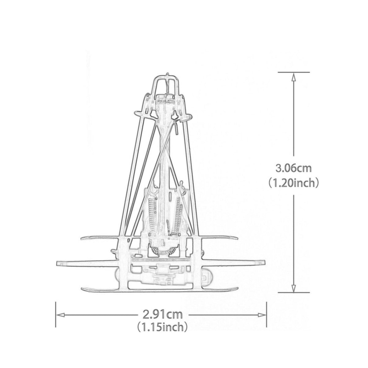 Single Arm Pantograph Realistic Feature Railway Model Locomotive Sturdy Base