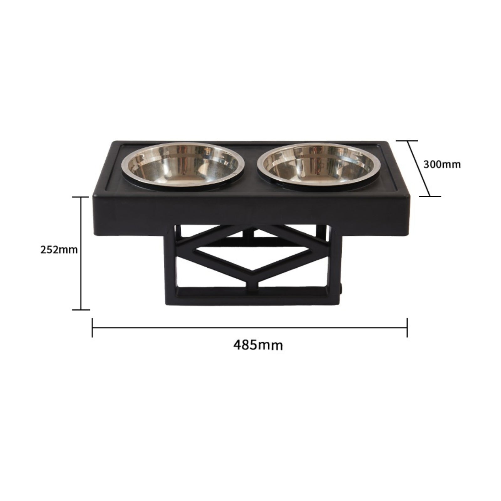 Elevated Pet Feeder Stainless Steel Dog Bowl Stand Foldable
