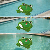 Central Cup Hole Frog Putting Mat Raised Eyes Floating Golf Putting Mat Target Marker Floating Golf Green Artificial Grass