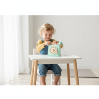 Wooden Landline Phone Toy Hand-Eye Coordination Educational Toy Phone