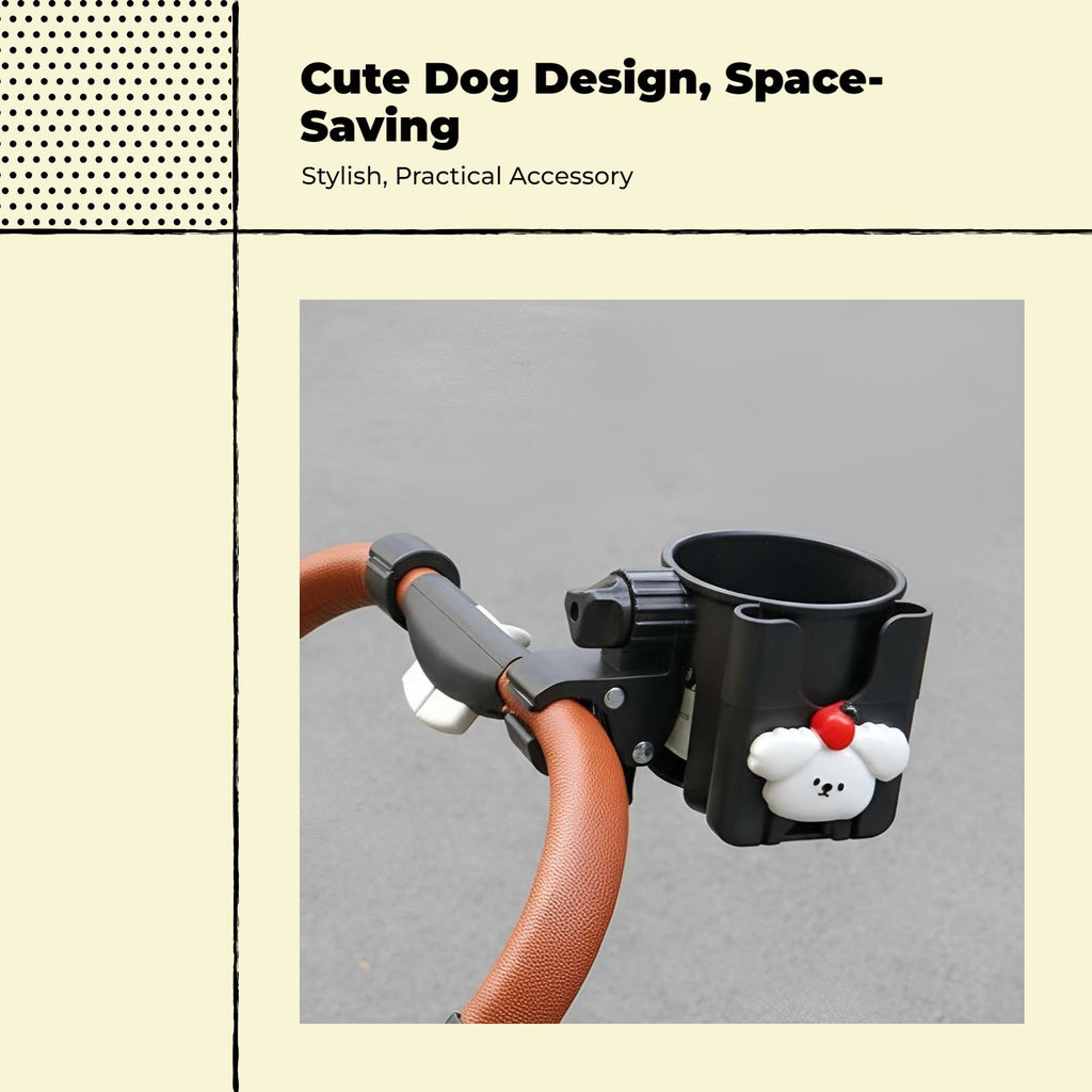 Non-slip stroller cup holder