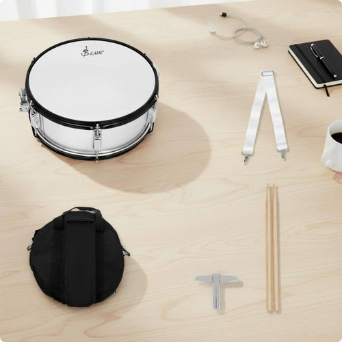 14 Inch Snare Drum with Shoulder Strap Marching Snare Drum Drumsticks Included