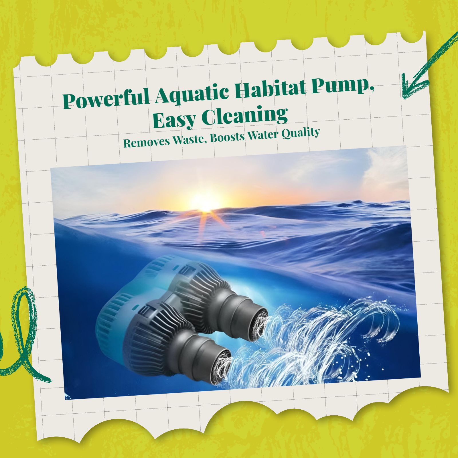 Adjustable aquarium wave pump