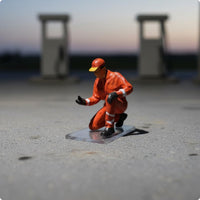 1:64 Gas Station Set Hand-Painted Gas Station Diorama DIY Toy Scene for Hobbyists