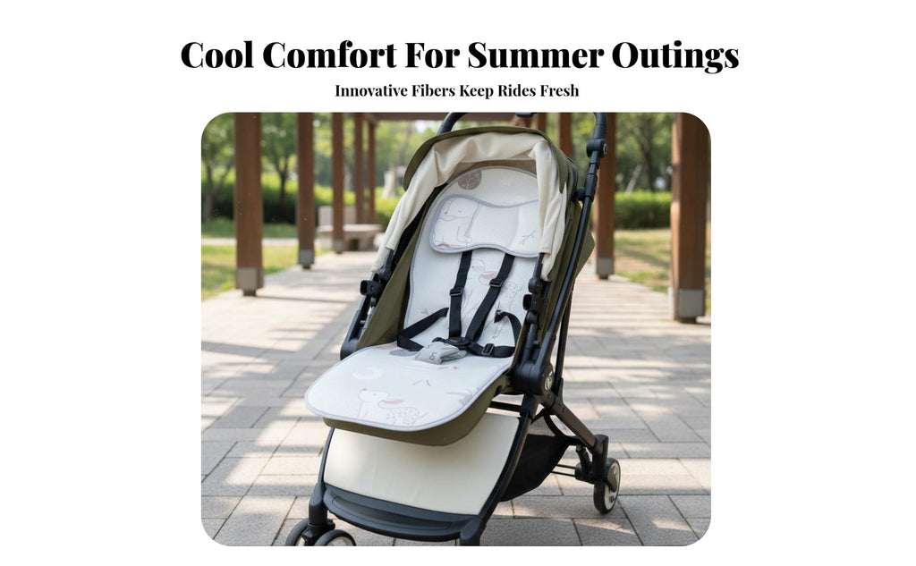 Universal Fit Baby Stroller Cooling Mat Moisture Wicking Breathable Stroller Seat Cushion Skin-Friendly for Toddlers, Hot Weather, Outdoor