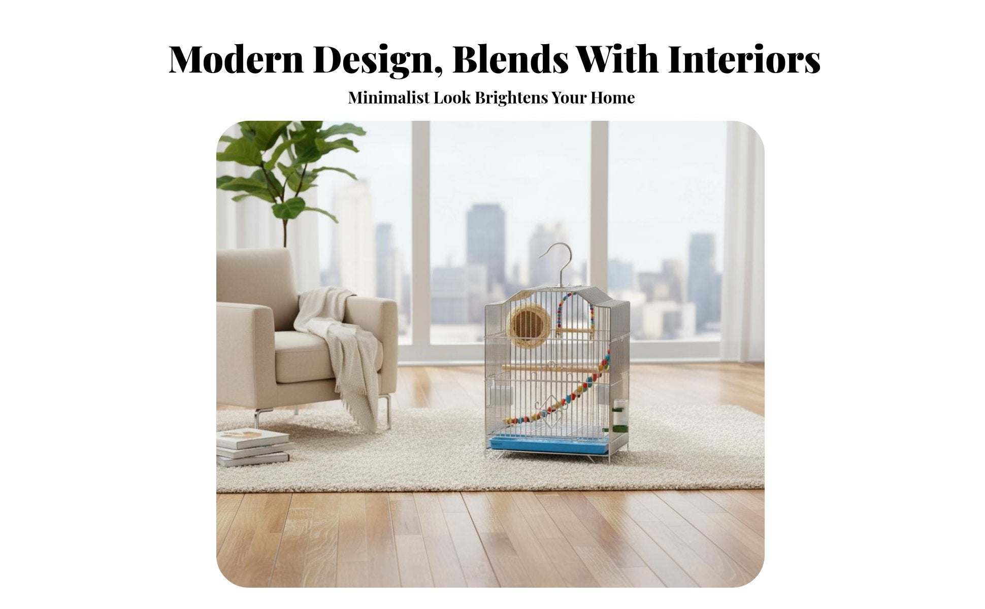 Large Myna House Includes Accessories avian enclosure Easy to Clean for exteriordoor, Home