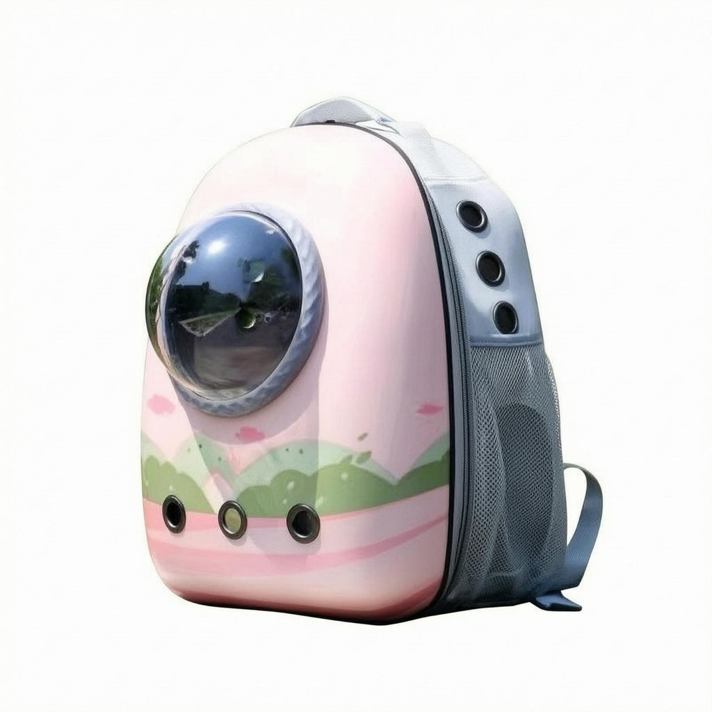 Bubble Window Pet Carrier Mesh Panel Astronaut Pet Backpack Ventilated