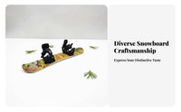 Mini Finger Slider Miniature Finger Snowboard Collectible Item Backpack Hanging Ornament for Snowboarders, Collectors