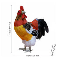 Chicken Model Handmade Male Chicken Figurine Realistic for Farm Scene