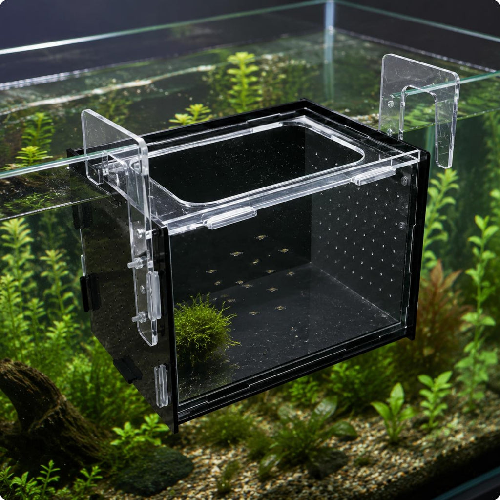 Acrylic Aquarium Isolation Box Transparent Perforated Aquatic Animal Separator