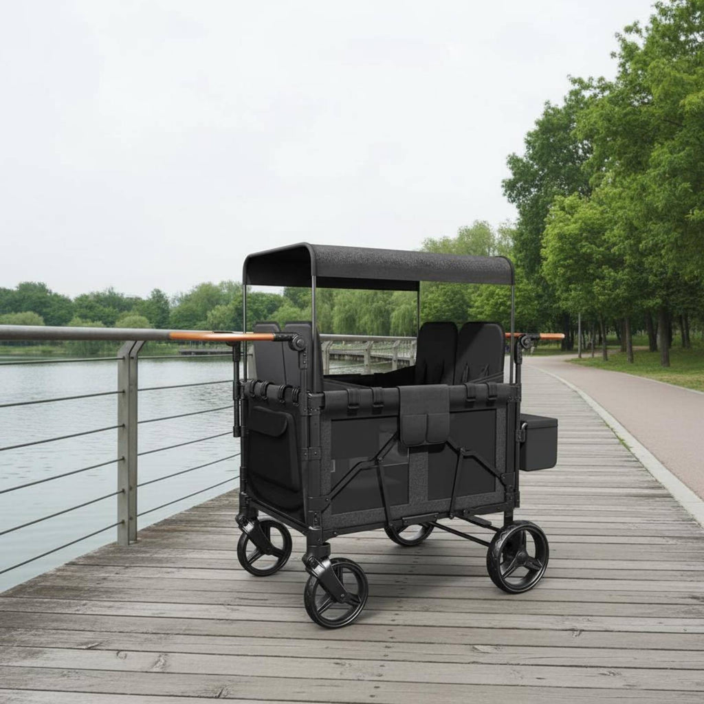 Push Wagon Stroller Front Brake Child Wagon Stroller Strap Closure
