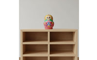 10 Pieces 10 Layer Wooden Doll Handmade House Decoration Floral Pattern Children's Toy for Home