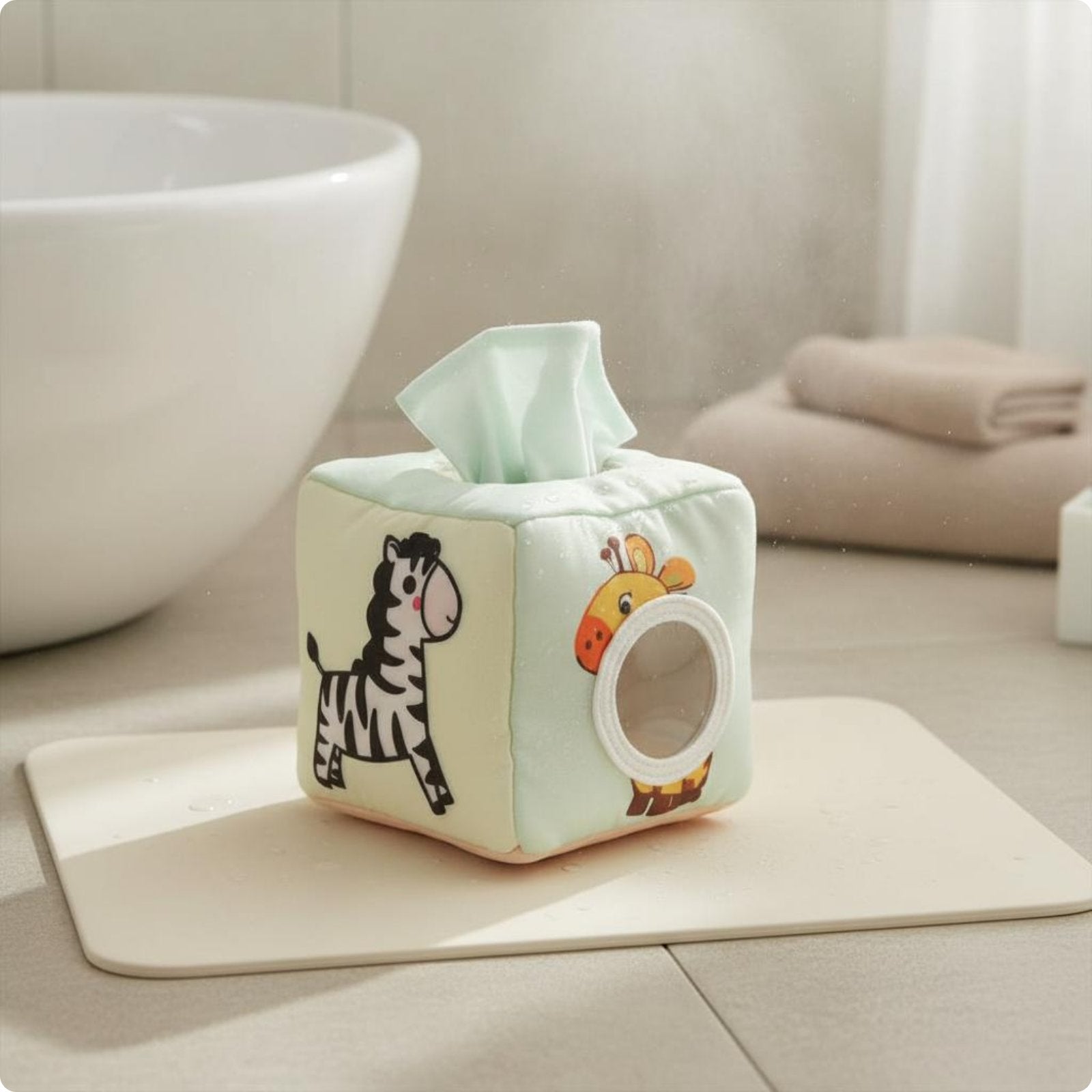 Tissue Box Toy Waterproof Baby Tissue Box Toy Material for Car, Kids