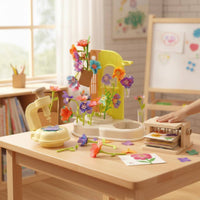 Floral Press Playset Develops Fine Motor Skills DIY Flower Bouquet Craft Kit Educational Kids' Floral Arrangement Set for Girls, Seasonal Crafts