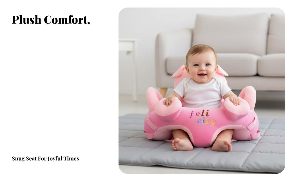 CreatureShaped Sitting Learning Aid Skin-Friendly Baby Floor Seat Non-Slip