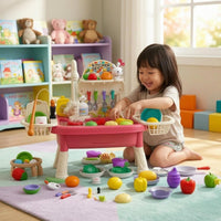 Storage and Drying Area Electric Water Play Sink Included Accessories Running Water Sink Toy Curved Faucet