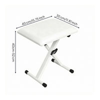 Foldable Piano Bench Upholstered X-Frame Music Chair Space-Saving for Pianists