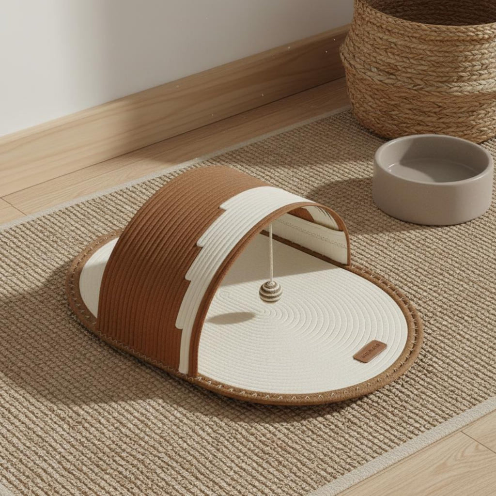 Slipper Cat Bed Scratch-Resistant Slide Sandal Pet Bed for Cats, Small Pets