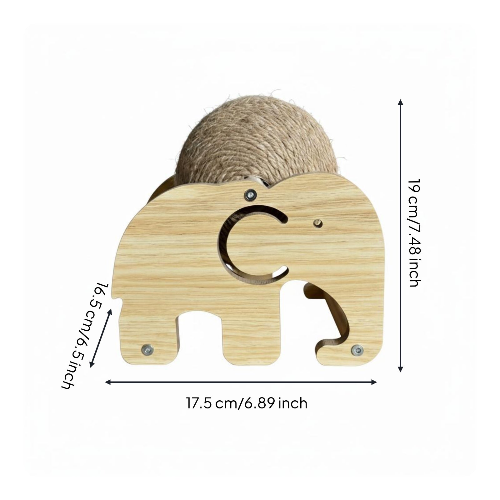 Kitten Scratching Post with Balls Natural Wood Sisal Rope Ball Indoor Use