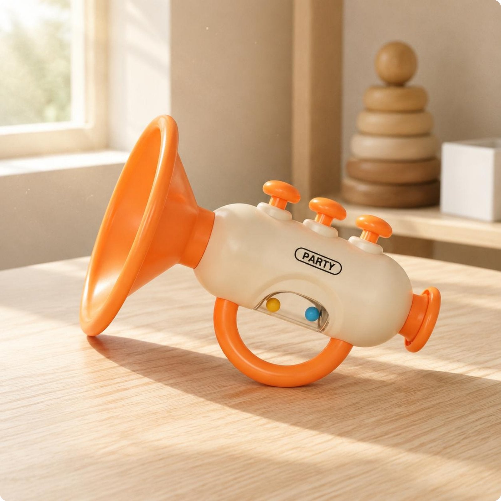 Toy Trumpet Easy to Blow Baby Wind Instrument Toy Portable for Playtime, Infants