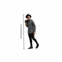 Miniature Man Figure with Jacket High Detailed Painted Male Figurine Resin People Figure for Collectors