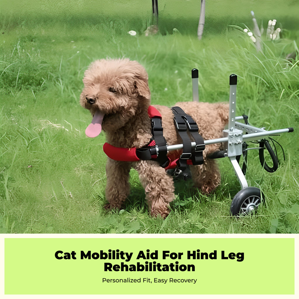 Adjustable wheelchair for disabled cats