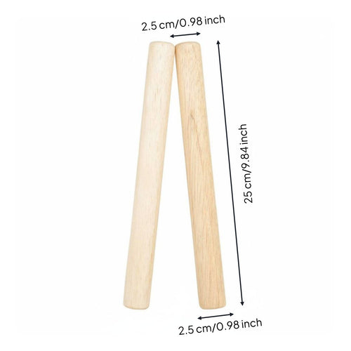 2 Pieces Wooden Rhythm Sticks Long-Lasting Wood Percussion Sticks Pair Set