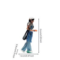 Hat Girl Miniature Highly Detailed Sand Table Person Model Realistic Design Miniature People Figurine for Dioramas