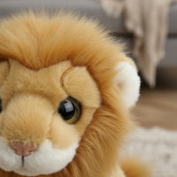 Realistic Lion Stuffed Fuzzy Stuffed Lion Long-Lasting for Children